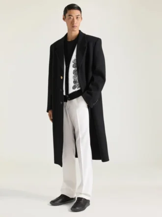 Abrigo de lana y cachemira