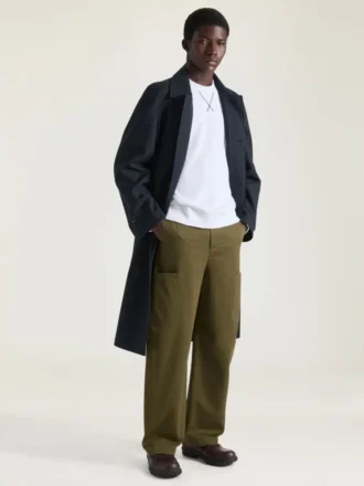 Abrigo tipo car coat de algodón