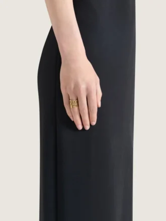 Anillo Tape de Givenchy en metal y esmalte