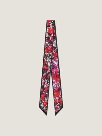 Bandeau de seda con estampado floral