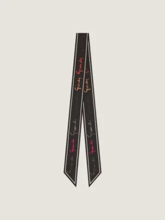 Bandeau de seda con firma multicolor de Givenchy