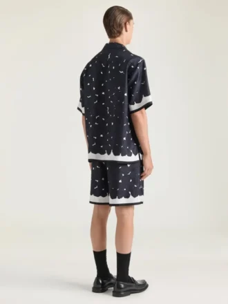 Bermudas de seda con estampado floral