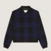 Blouson ligero en jacquard a cuadros