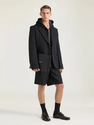 Bermudas de doble pliegue en lana