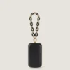 Bolso de mano de noche en piel napa con cadena