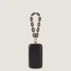 Bolso de mano de noche en piel napa con cadena