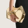 Bolso de mano Facet en piel con efecto espejo Bolso de mano Facet en piel con efecto espejo
