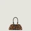 Bolso Mini Antigona Bag de forma horizontal en piel de potro con efecto leopardo