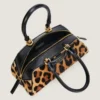 Bolso Mini Antigona Bag de forma horizontal en piel de potro con efecto leopardo