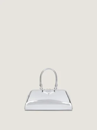 Bolso pequeño Antigona East-West en piel laminada