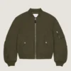 Bomber con costuras de alta costura en algodón con estampado del sello de Givenchy