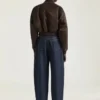 Bomber con cuello chal con cremallera de nailon
