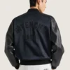 Bomber de cuero y satén con bordado de Givenchy Paris Bomber de cuero y satén con bordado de Givenchy Paris