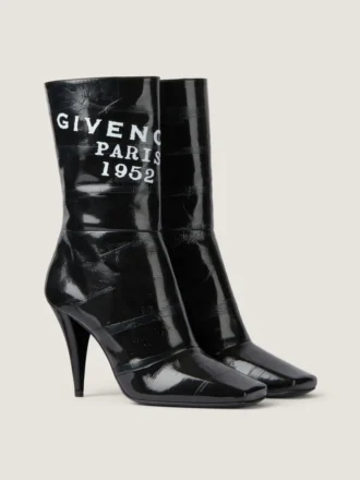 Botines de cuero con cinta de Givenchy y corte cuadrado