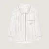 Camisa a rayas de algodón y seda Camisa a rayas de algodón y seda