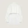 Camisa asimétrica en piel napa Camisa asimétrica en piel napa