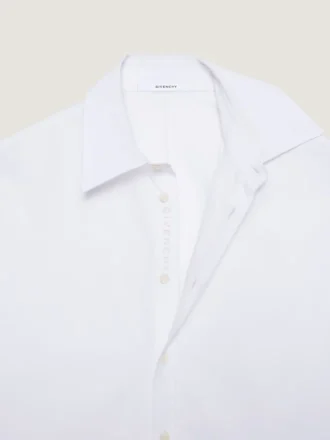 Camisa Cocoon con costuras de alta costura en algodón