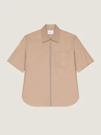 Camisa con cremallera y costuras de alta costura