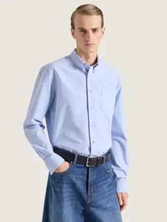 Camisa de algodón Oxford con bordado Givenchy Paris