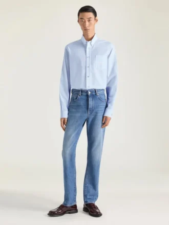 Camisa de algodón Oxford con jacquard Givenchy Paris