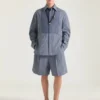 Camisa de esmoquin de algodón con costuras de alta costura