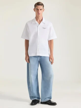 Camisa de popelín con estampado del sello de Givenchy