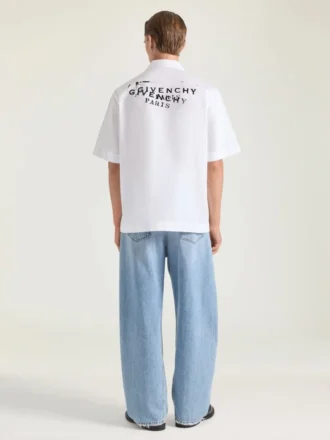 Camisa de popelín con estampado del sello de Givenchy