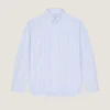 Camisa de rayas con costuras de alta costura en algodón Oxford