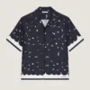 Camisa de seda con estampado floral