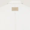 Camisa oversize con costuras de alta costura en denim blanco