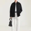 Camisa oversize con costuras de alta costura en franela