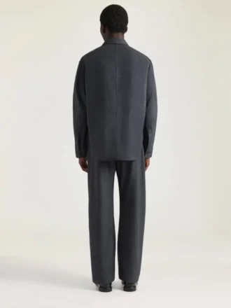 Camisa oversize con costuras de alta costura en franela