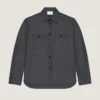 Camisa oversize con costuras de alta costura en franela
