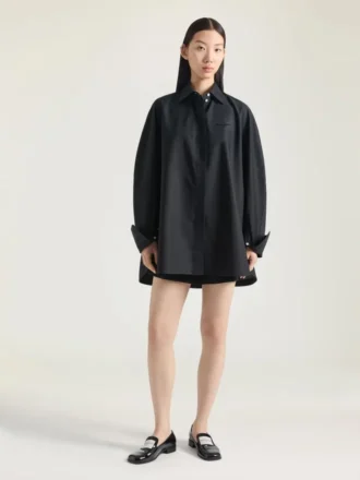 Camisa tipo capullo de popelín con bordado Givenchy