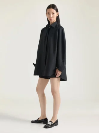 Camisa tipo capullo de popelín con bordado Givenchy