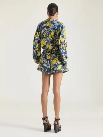 Pantalones cortos de viscosa con estampado floral