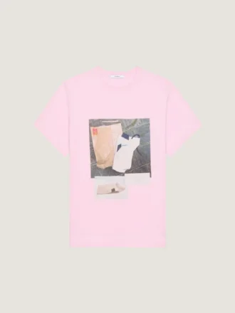 Camiseta de algodón con estampado de archivo