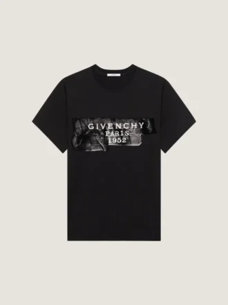 Camiseta de algodón con estampado de cinta Givenchy