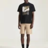Camiseta de algodón con estampado surrealista Camiseta de algodón con estampado surrealista