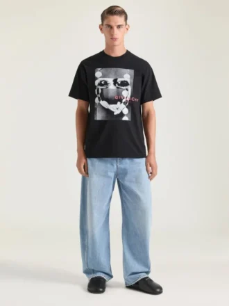 Camiseta de algodón con estampado surrealista