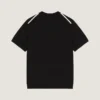 Camiseta de punto de algodón con detalles de grosgrain