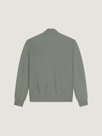 Cardigan con costuras de alta costura en felpa bordada con «Givenchy Paris»
