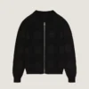 Cardigan con cremallera de algodón bordado con el logotipo de Givenchy Paris Cardigan con cremallera de algodón bordado con el logotipo de Givenchy Paris
