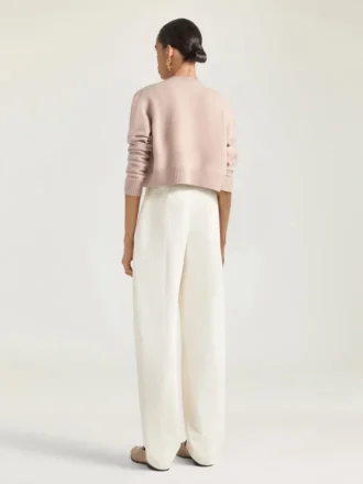 Cardigan corto de lana y cachemira