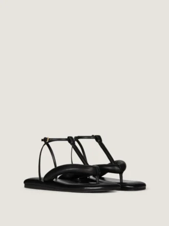 Chanclas bicolor Boudoir en piel napa