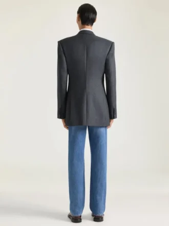 Chaqueta cruzada de franela