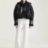 Chaqueta de aviador en piel de oveja Chaqueta de aviador en piel de oveja