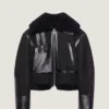 Chaqueta de aviador en piel de oveja Chaqueta de aviador en piel de oveja