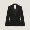 Chaqueta de esmoquin de doble botonadura en lana Chaqueta de esmoquin de doble botonadura en lana