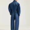 Chaqueta tipo capullo en denim azul medio Chaqueta tipo capullo en denim azul medio